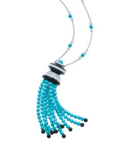 Pendentif Turquoise et Spinels noirs