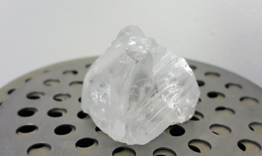 121.26 carat Type II white diamond recovered at Cullinan, June 2016 Petra rough